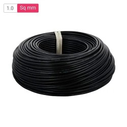 V-Guard 1.00 SQ MM 200MTR FRLSH  House Wiring Cables Project Coil(Black)