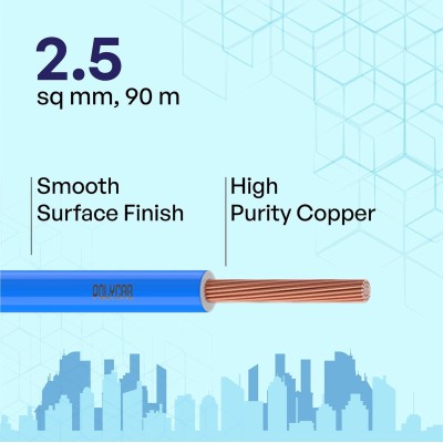 Polycab Optima plus 2.50 sq mm 90Mtr Wire(Blue)