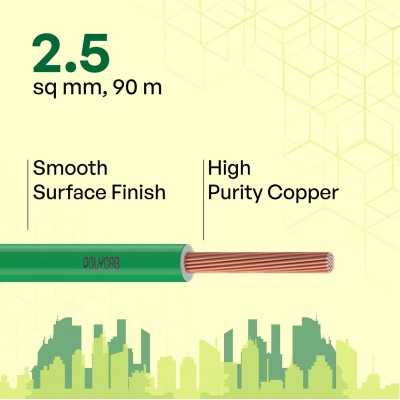 Polycab Optima plus 2.50 sq mm 90Mtr Wire(Green)