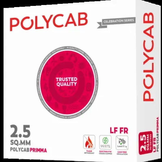 Polycab Prima 1.00 sq. mm 90 mtr Copper Wire (Red)