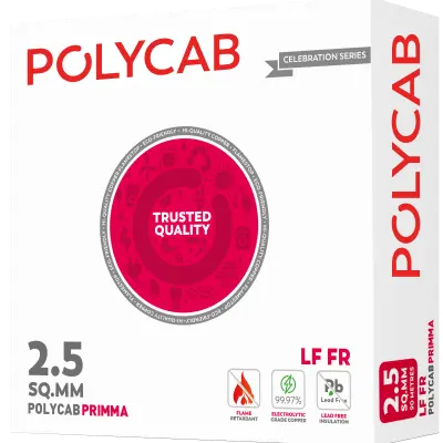 Polycab Prima 0.75 sq. mm 90 mtr Copper Wire (Red)