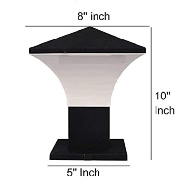 JACKAL Triangle Shape Waterproof Outdoor Gate Light Modern Style Rust Resistance Unbreakable PVC Shade Garden Pillar Boundary Exterior Lamp Fixture Square Shape