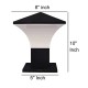 JACKAL Triangle Shape Waterproof Outdoor Gate Light Modern Style Rust Resistance Unbreakable PVC Shade Garden Pillar Boundary Exterior Lamp Fixture Square Shape