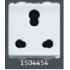 V-Guard Matteo 10/25A 3 Pin Shuttered Comb. Socket-2M Modular Switches 1504454