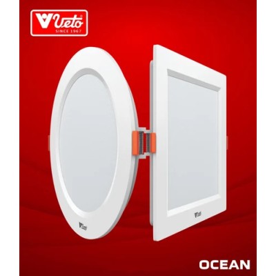 Veto Ocean LED Slim Panel Light (D/L, W/W) 6W SQ