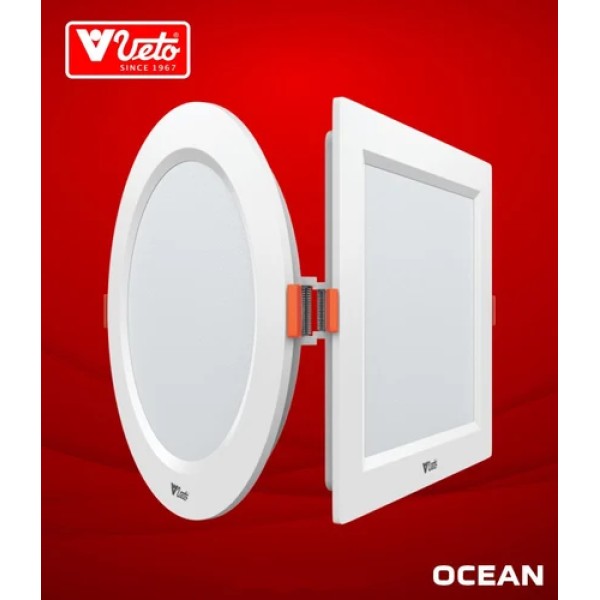 Veto Ocean LED Slim Panel Light (D/L, W/W) 15W SQ