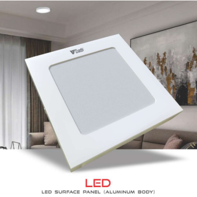 Veto LED Surface Panel Ceiling Lights with aluminium Body (D/L, W/W) 12W RND