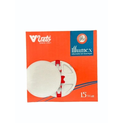 Veto ILLUMEX Adjustable Led Downlight (WH/WW) 15W (RND+SQ)