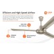 Orient Electric 1200mm Quasar Electroplated Decorative Ceiling Fan (Pewter Finish)