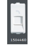 1504460 V-Guard Matteo RJ 11 Shuttered Telephone Socket -1M Modular Switches 1504460 - Image 1