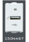 V-Guard Matteo USB Charger 2000 mA-1M Modular Switches 1504467