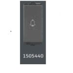 V-Guard Matteo 10 A Momentary Contact  Switch- 1 M  Grey (MSG)  Modular Switches 1505440 / 3005968