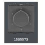 V-Guard Matteo 5 Step Fan Regulator - 2 M(Rotary) Grey (MSG) Modular Switches 1505573 / 3006128
