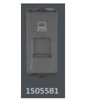 V-Guard Matteo RJ 45 Cat 5 E - 1 M Grey (MSG) Modular Switches 1505581 / 3006132