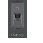 V-Guard Matteo RJ 11 Shuttered Telephone  Socket - 1 M Grey (MSG) Modular Switches 1505585 / 3006137