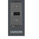 V-Guard Matteo USB Charger 2000 mA-1M Grey (MSG) Modular Switches 1505599 / 3006141