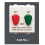 V-Guard Matteo 20A Motor Starter -2M Modular Switches 1505961