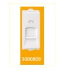 V-Guard Torio RJ 11 Shuttered Telephone Socket -1 M  White Modular Switches 3000809