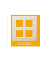 3000837 V-Guard Torio 8 M Cover Plate - Vertical White Modular Switches 3000837 - Image 1