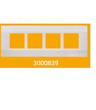 3000839 V-Guard Torio 8 M Cover Plate - Horizontal White Modular Switches 3000839 - Image 1