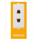 V-Guard Torio  6 A 2 Pin Socket -1 M White Modular Switches 3001095