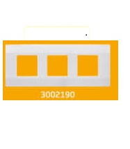 3002190 V-Guard Torio 6 M Cover Plate - TRO - HV White Modular Switches 3002190 - Image 1