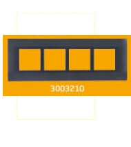 3003210 V-Guard Torio 8 M Cover Plate - Horizontal Black Modular Switches 3003210 - Image 1