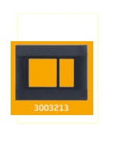3003213 V-Guard Torio 3 M Cover Plate Black Modular Switches 3003213 - Image 1