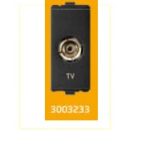 V-Guard Torio TV Socket - 1 M Black Modular Switches 3003233