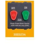 V-Guard Torio 25 A Motor Starter - 2 M Black Modular Switches 3003234