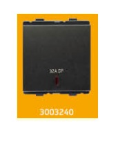 3003240 V-Guard Torio 32 A DP Switch With Pilot Light - 2 M Black Modular Switches 3003240 - Image 1