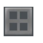 V-Guard Matteo 8 M Cover plate Vertical - Mto - Plus  Grey (MSG)  Modular Switches 3003371