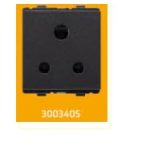 V-Guard Torio 6 A 3 PIN SOCKET- 2 M (ISI) RAISED  Black Modular Switches 3003405
