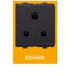 V-Guard Torio 6 A 3 PIN SOCKET- 2 M (ISI)  Black Modular Switches 3003406