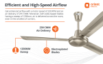 Orient Electric 1200mm Quasar Electroplated Decorative Ceiling Fan (Pewter Finish) - Image 3