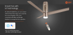 Aeroslim with IoT, Remote & Underlight BLDC Smart Ceiling Fan 1200mm Champagne Brown - Image 2