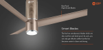 Aeroslim with Lot, Remote & Underlight BLDC Smart Ceiling Fan 1200mm Champagne Brown - Image 2