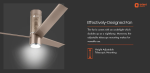 Aeroslim with IoT, Remote & Underlight BLDC Smart Ceiling Fan 1200mm Champagne Brown - Image 3