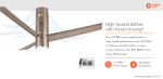 Aeroslim with IoT, Remote & Underlight BLDC Smart Ceiling Fan 1200mm Champagne Brown - Image 4