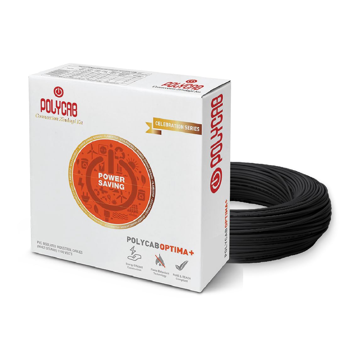 OPTIMA0.75BK-4 Polycab Optima plus 4.00 sq mm 90Mtr Wire(Black) - Image 1