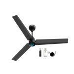 Atomberg Renesa Smart 1200mm Midnight Black BLDC Ceiling Fan with IoT & Remote | Energy Efficient Ceiling Fan| High Air Delivery with LED Indicators