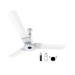 Atomberg Studio Smart+ 1200mm Pearl White BLDC Ceiling Fan with IoT & Remote | BEE 5 star Rated Energy Efficient Ceiling Fan | High Air Delivery with LED Indicators | 2+1 Year Warranty