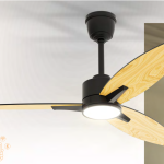 Sturlite's Stylus 1320mm ceiling fan (Black+Lightwood)