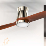 Sturlite's Twinsync 1320mm ceiling fan(Satin nickel+ Walnut)