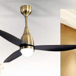 Sturlite's Midoro 1320mm ceiling fan(Antique Brass+Black)