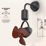 Sturlite's Raptor 305mm ceiling installation fan(Black+Darkwood)
