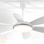 Sturlite's Sundance 1067 mm ceiling fan(White + chrome trim)