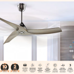 Sturlite's Artemis 1320mm ceiling fan (Satin Nickel + Walnut)