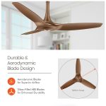 Orient Aeroquiet 5 Star Rated Premium BLDC Ceiling Fan 1230mm Caramel Brown - Image 3