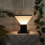 Areezo Modern Design Stairs Shape Waterproof Gate Light, Pillar Lamp for Entryway, Path, Black and White Color with Metal & PVC - Image 5